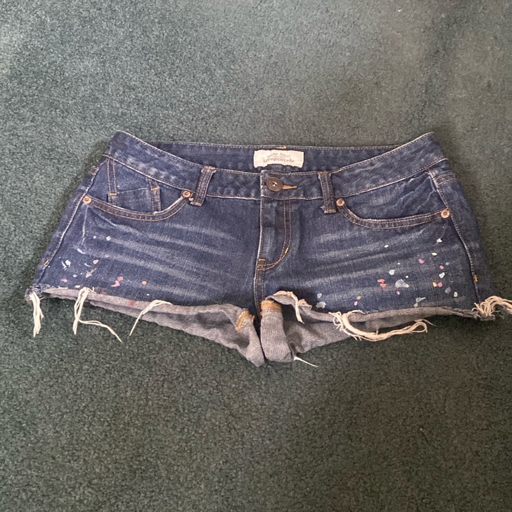 Aeropostale paint 🎨 splatter shorts SZ 7/8 low rise